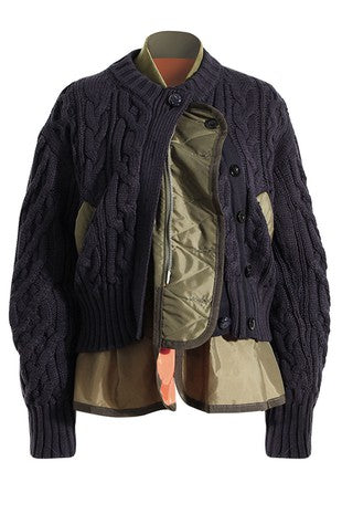 Cardigan Bomber Jacket