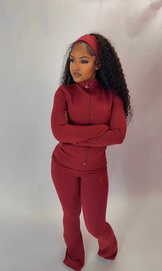 Metro Sculpt Pants (Maroon)