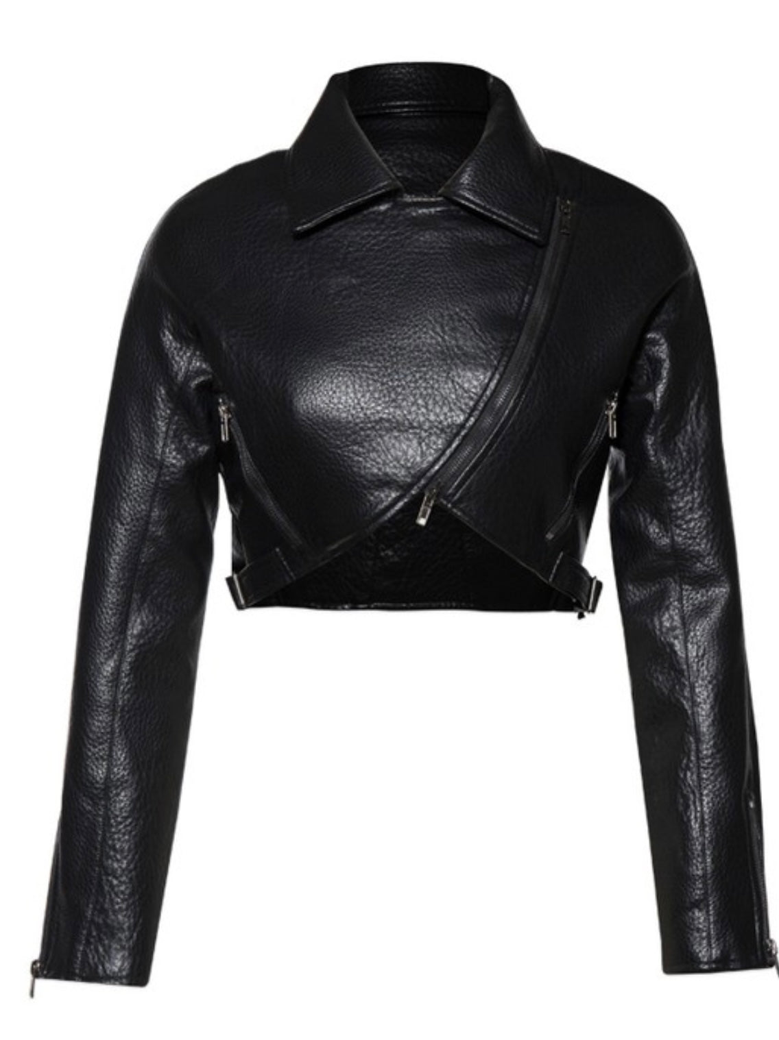 Janet Crop Leather Jacket