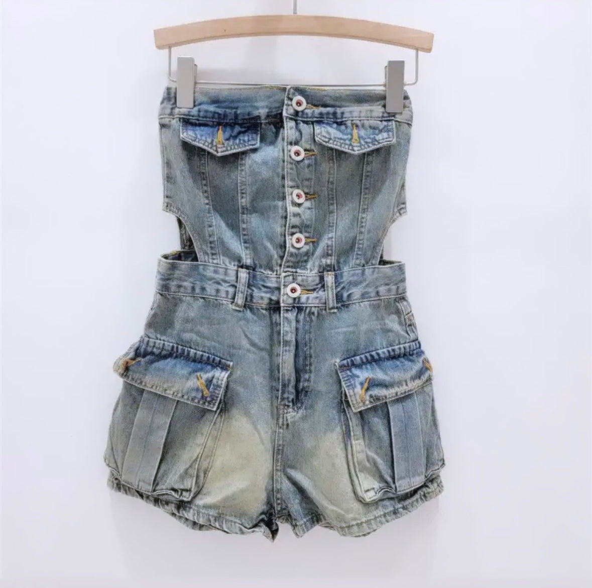 IT girl denim romper