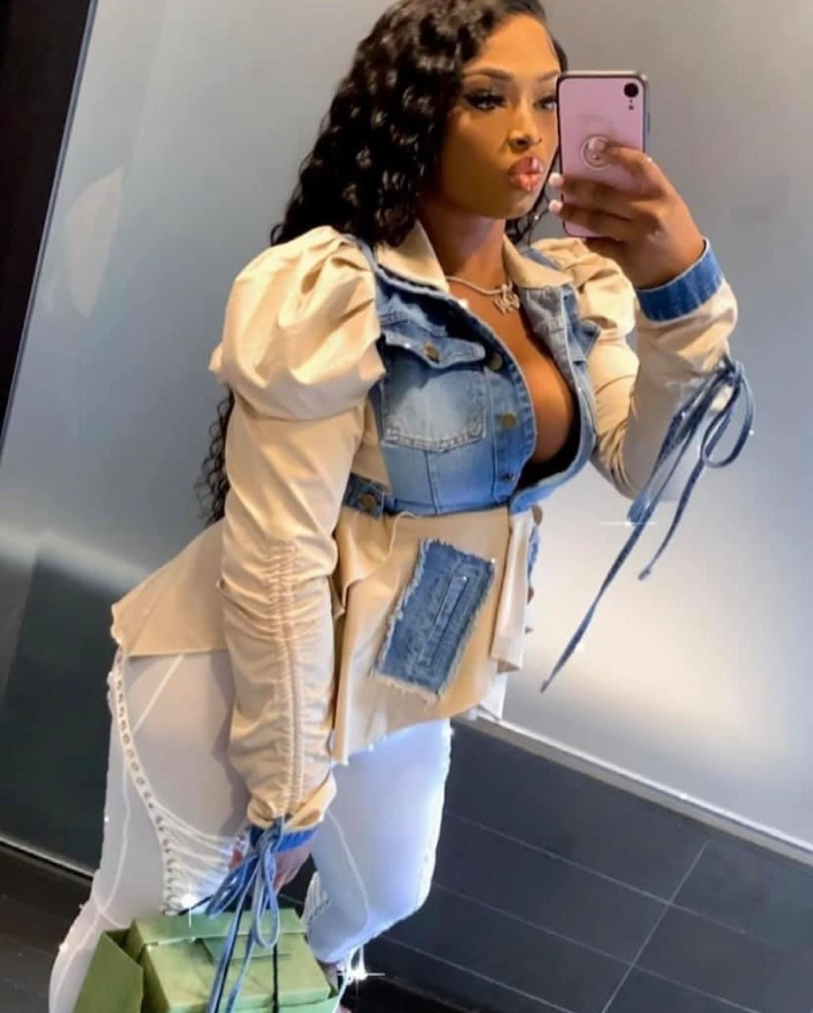 Denim Doll Top