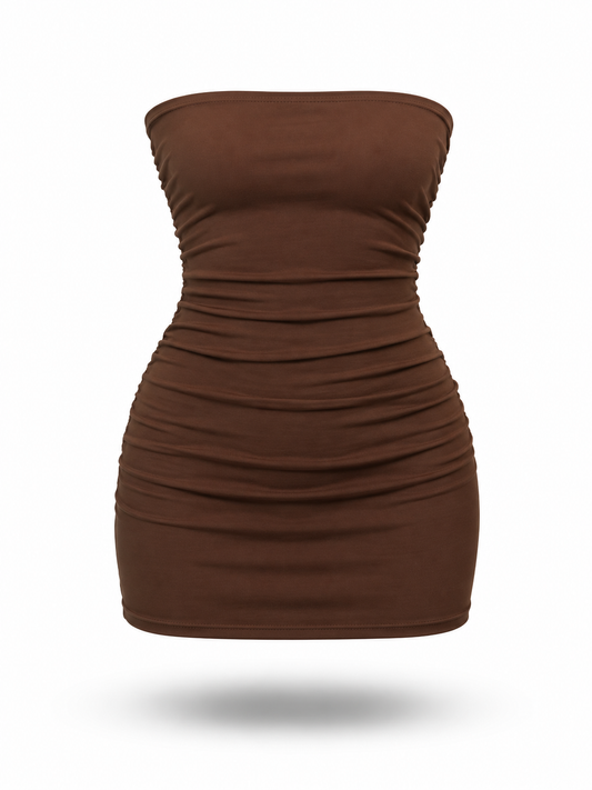 Grab & Go Tube Dress (Brown)
