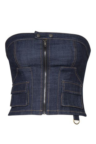 Denim Corset top