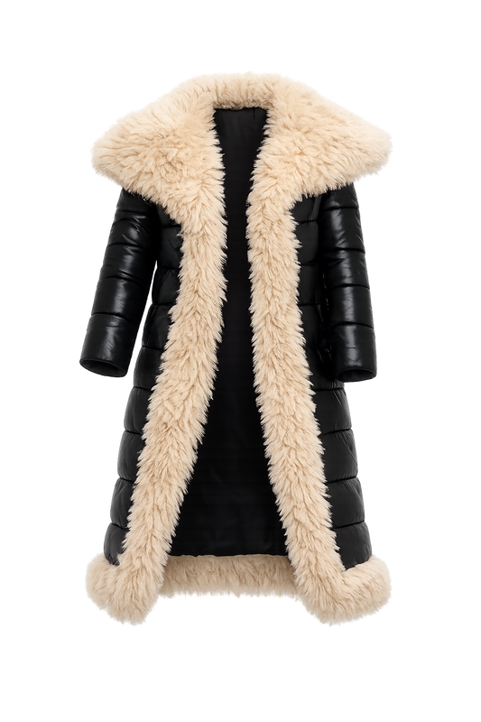 Heirloom Maxi Faux Coat (Black)