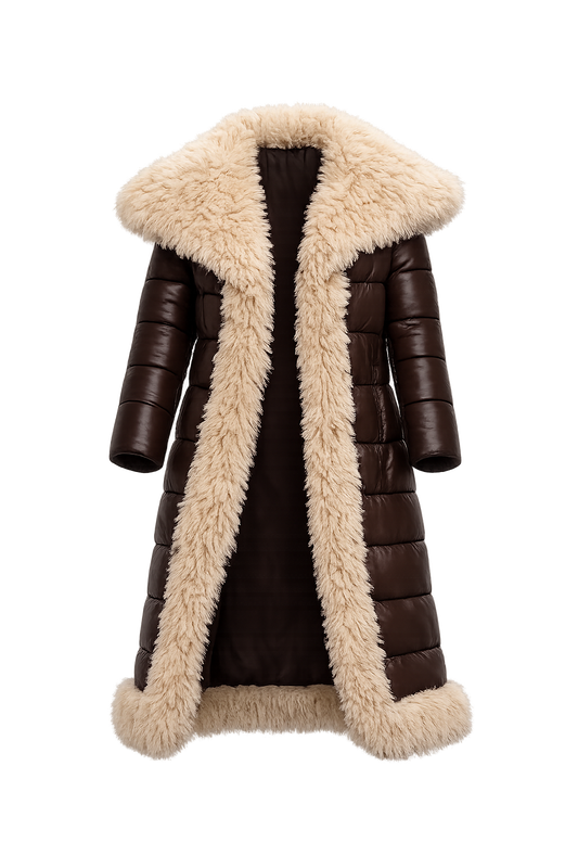 Heirloom Maxi Faux Coat (Brown)