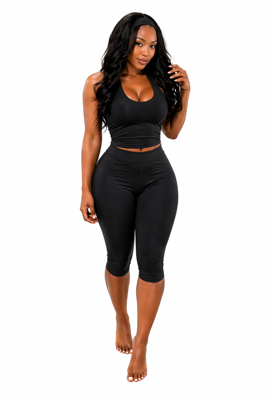 Grab & Go Capri Set (black)