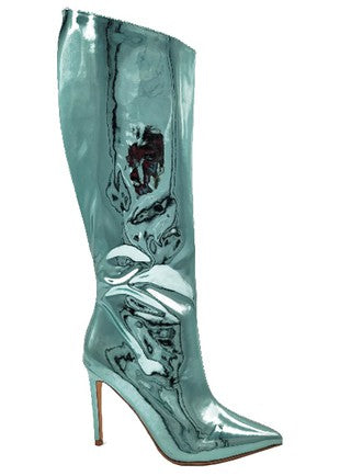 Aqua Metallic Boots